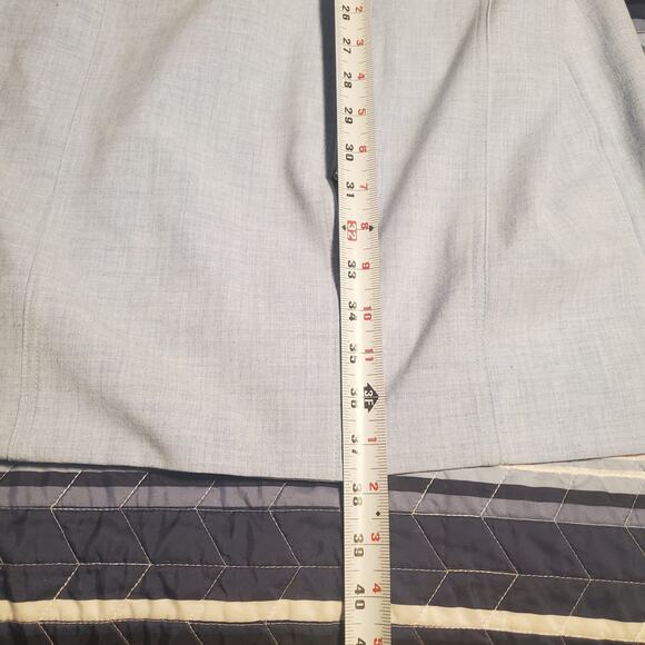 Calvin Klein Size 16 Plus Sleeveless Moto Style Sheath Dress Blue FLAW - Picture 13 of 13